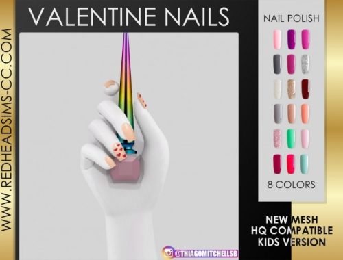 VALENTINE NAILS by Thiago Mitchell at REDHEADSIMS