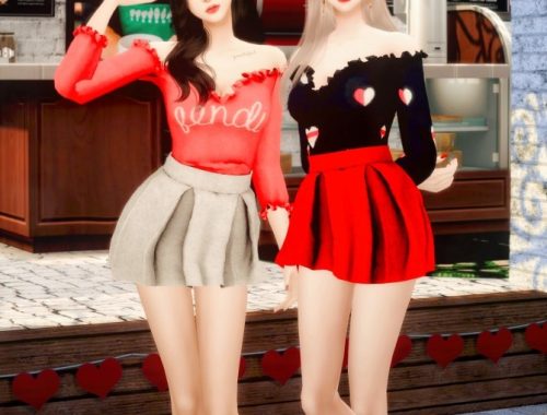 Valentine’s Day two-piece outfit at RIMINGs