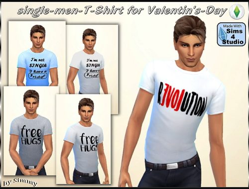 Valentine’s T-Shirts for men by Simmy at All 4 Sims