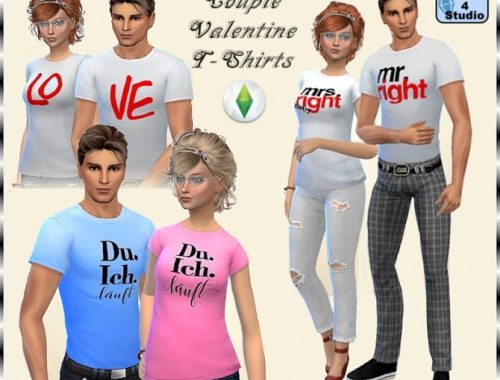 Valentine’s T-Shirts for men by Simmy at All 4 Sims