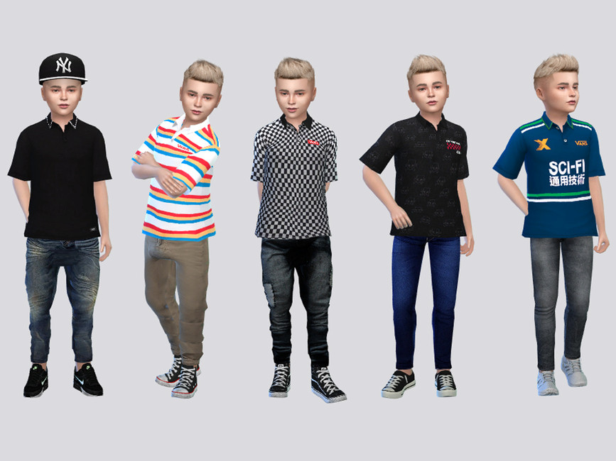 VANS Casual Polo Kids - The Sims 4 Catalog