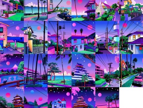 Vaporwave paintings
