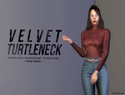 Velvet turtleneck