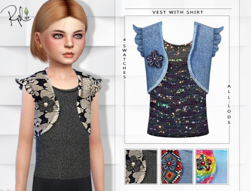 Vest with Shirt for Girls
