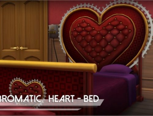 Vibromatic Heart bed by Mathcope at Sims 4 Studio