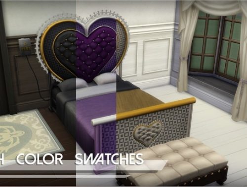 Vibromatic Heart bed by Mathcope at Sims 4 Studio