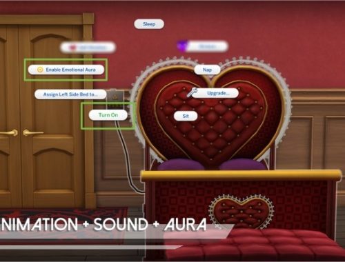 Vibromatic Heart bed by Mathcope at Sims 4 Studio
