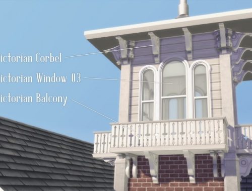 Victorian House Exterior Set at Happy Life Sims