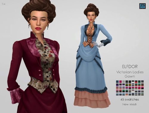 Victorian Ladies Gown at Elfdor Sims