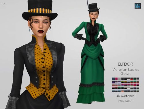 Victorian Ladies Gown at Elfdor Sims