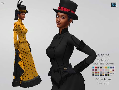 Victorian Tea Time Gown at Elfdor Sims