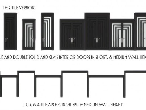 Vintage Glamour Buildmode Addons Part One: Narcissus’s Folly Doors, Arches and Windows at Simsational Designs