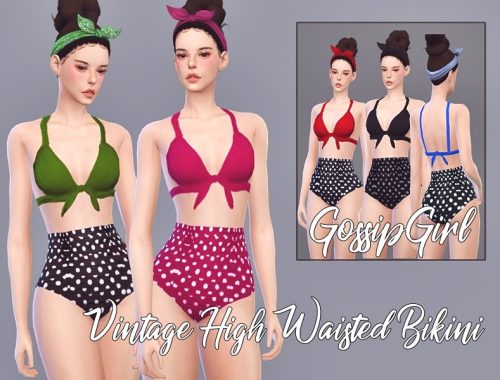Vintage High Waisted Bikini