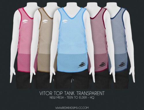 VITOR TOP TANK + TRANSPARENT VERSION AND KIDS VERSION at REDHEADSIMS