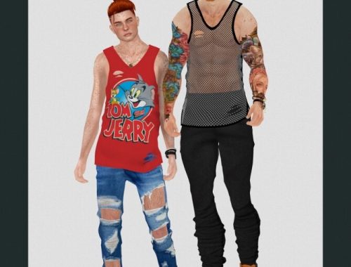 VITOR TOP TANK + TRANSPARENT VERSION AND KIDS VERSION at REDHEADSIMS