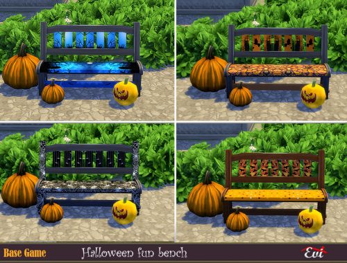 Halloween fun bench