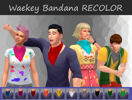 Waekey Bandana Recolor - Mesh needed