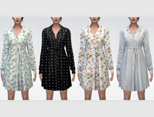 Waist Shirt Dress