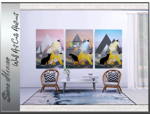 Wall Art Cats Abstract