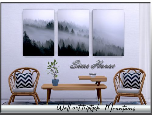 Wall art triptych Mountains