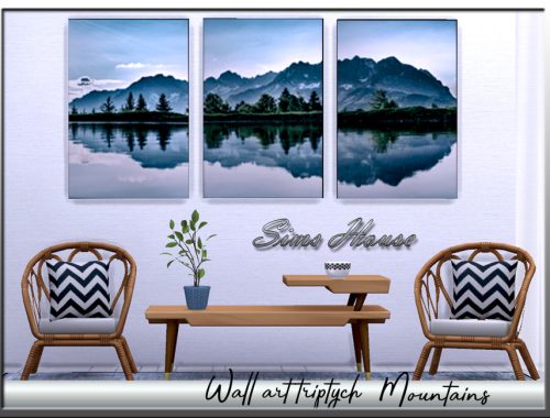 Wall art triptych Mountains