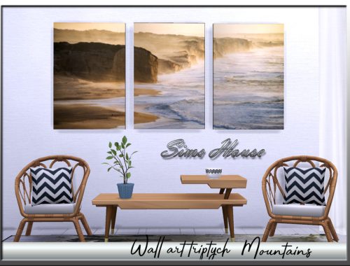 Wall art triptych Mountains