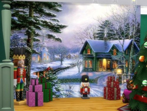 Wall Decal 2 Advent 2019 by Oldbox at All 4 Sims