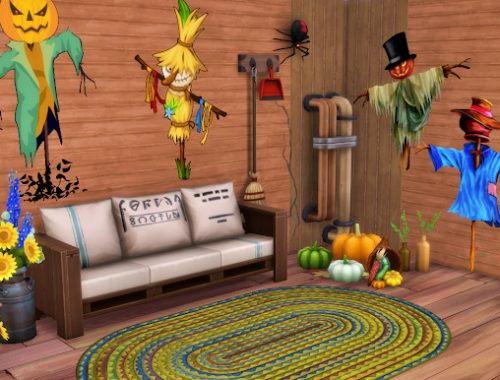 Wall Deco Scarecrow at Annett’s Sims 4 Welt