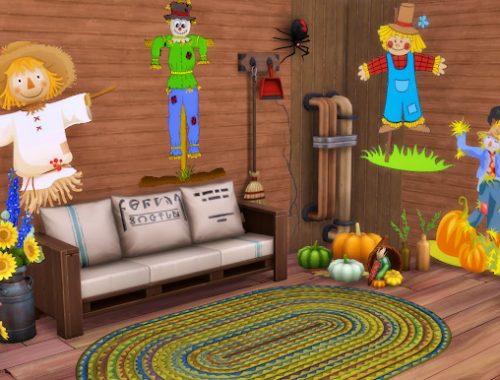 Wall Deco Scarecrow at Annett’s Sims 4 Welt
