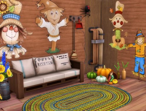 Wall Deco Scarecrow at Annett’s Sims 4 Welt