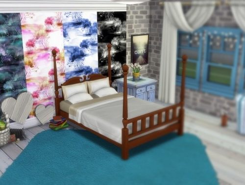 Wallpaper Colorful Forest at Annett’s Sims 4 Welt