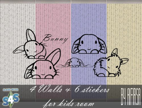 Walls + stickers for kids room at Aifirsa