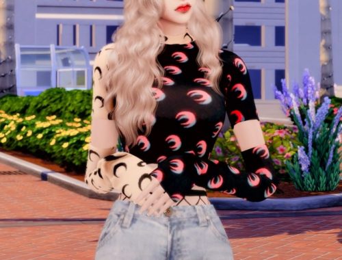 Warmer turtleneck & Vintage denim pants at RIMINGs