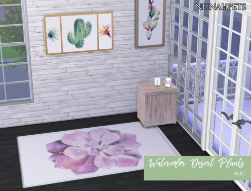 Watercolor Desert Plants - Bedroom REQUIRES MESH