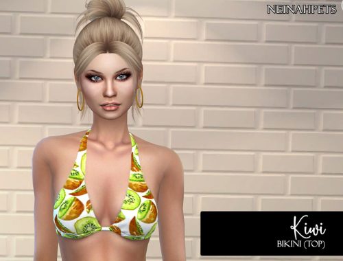 Watercolor Kiwi Bikini {Top & Bottom Set}