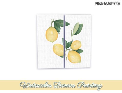 Watercolor Lemons Dining-REQUIRES MESH