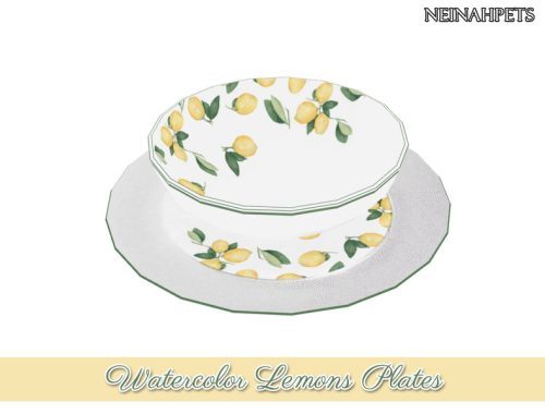 Watercolor Lemons Dining-REQUIRES MESH
