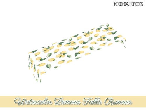 Watercolor Lemons Dining-REQUIRES MESH