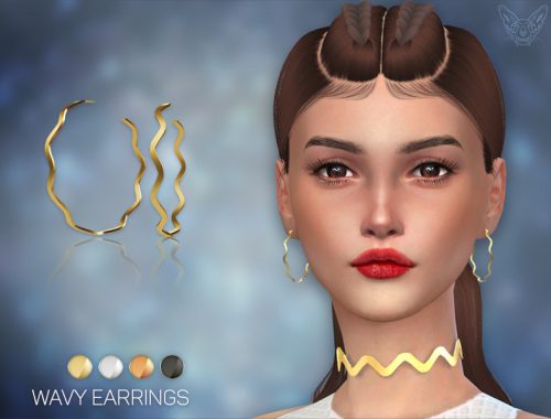 Wavy Hoop Earrings