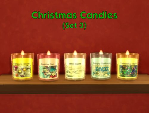 WaxSim Candles: Christmas (Set 3) [MESH NEEDED]