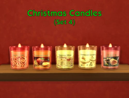 WaxSim Candles: Christmas (Set 4) [MESH NEEDED]