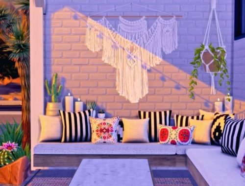 Westwing Collection Throw Pillows and Rug at Sooky