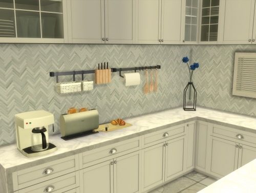 WHITE & BLUE KITCHEN at Dinha Gamer