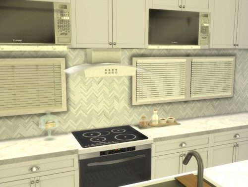 WHITE & BLUE KITCHEN at Dinha Gamer