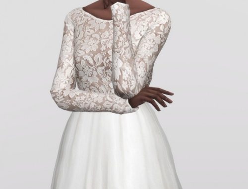 White clover embroidered mini dress at Rusty Nail