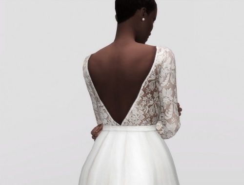 White clover embroidered mini dress at Rusty Nail