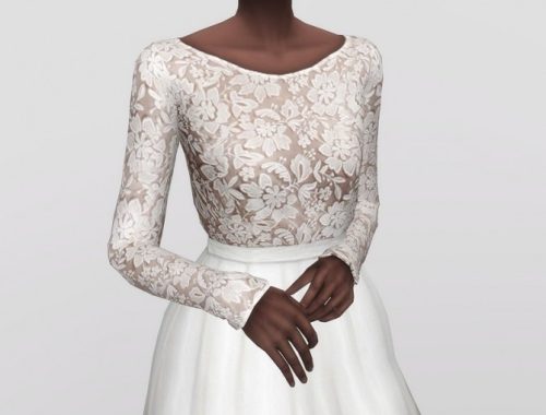 White clover embroidered mini dress at Rusty Nail
