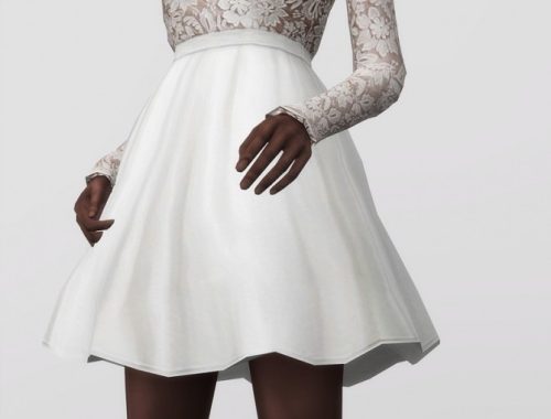White clover embroidered mini dress at Rusty Nail
