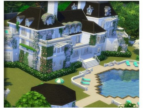 White Lady mansion by Oldbox at All 4 Sims
