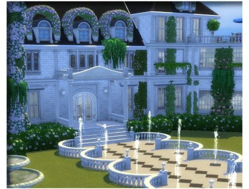 White Lady mansion by Oldbox at All 4 Sims